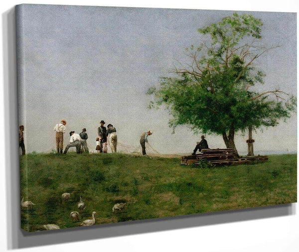 Mending The Net By Thomas Eakins Fine Art Print