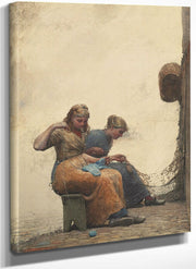 Mending The Nets By Winslow Homer Fine Art Print