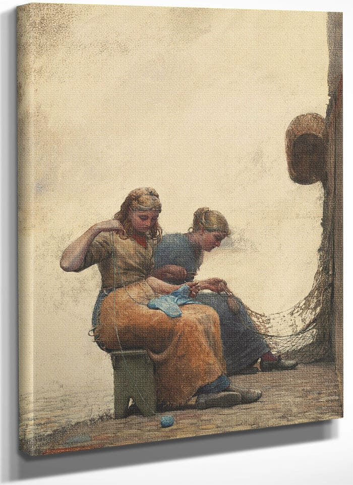 Mending The Nets By Winslow Homer Fine Art Print