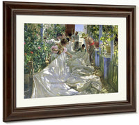 Mending The Sail By Joaquin Sorolla Y Bastida Fine Art Print