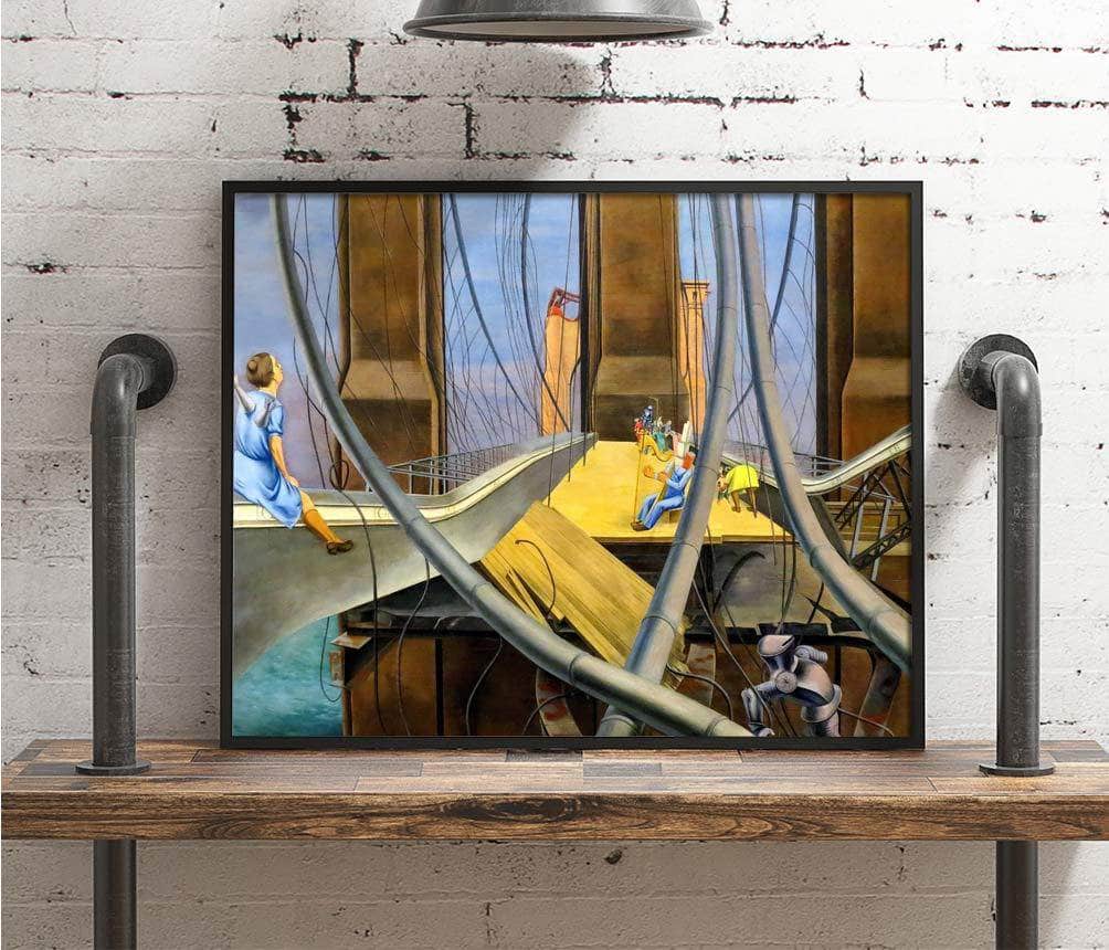 Mental Geography Painting Osvaldo Louis Guglielmi Canvas Art Fine Art Print