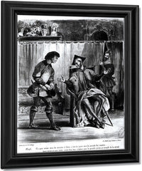 Mephistopheles And The Pupil, From Goethe's Faust By Ferdinand Victor Eugene Delacroix Fine Art Print