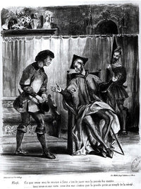 Mephistopheles And The Pupil, From Goethe's Faust By Ferdinand Victor Eugene Delacroix Fine Art Print