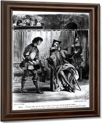 Mephistopheles And The Pupil, From Goethe's Faust By Ferdinand Victor Eugene Delacroix Fine Art Print