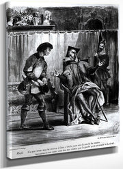 Mephistopheles And The Pupil, From Goethe's Faust By Ferdinand Victor Eugene Delacroix Fine Art Print