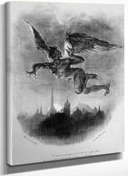 Mephistopheles' Prologue In The Sky, From Goethe's Faust By Ferdinand Victor Eugene Delacroix Fine Art Print