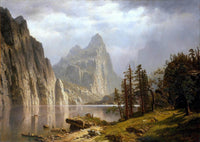 Merced River, Yosemite Valley Painting Albert Bierstadt Canvas Art Fine Art Print