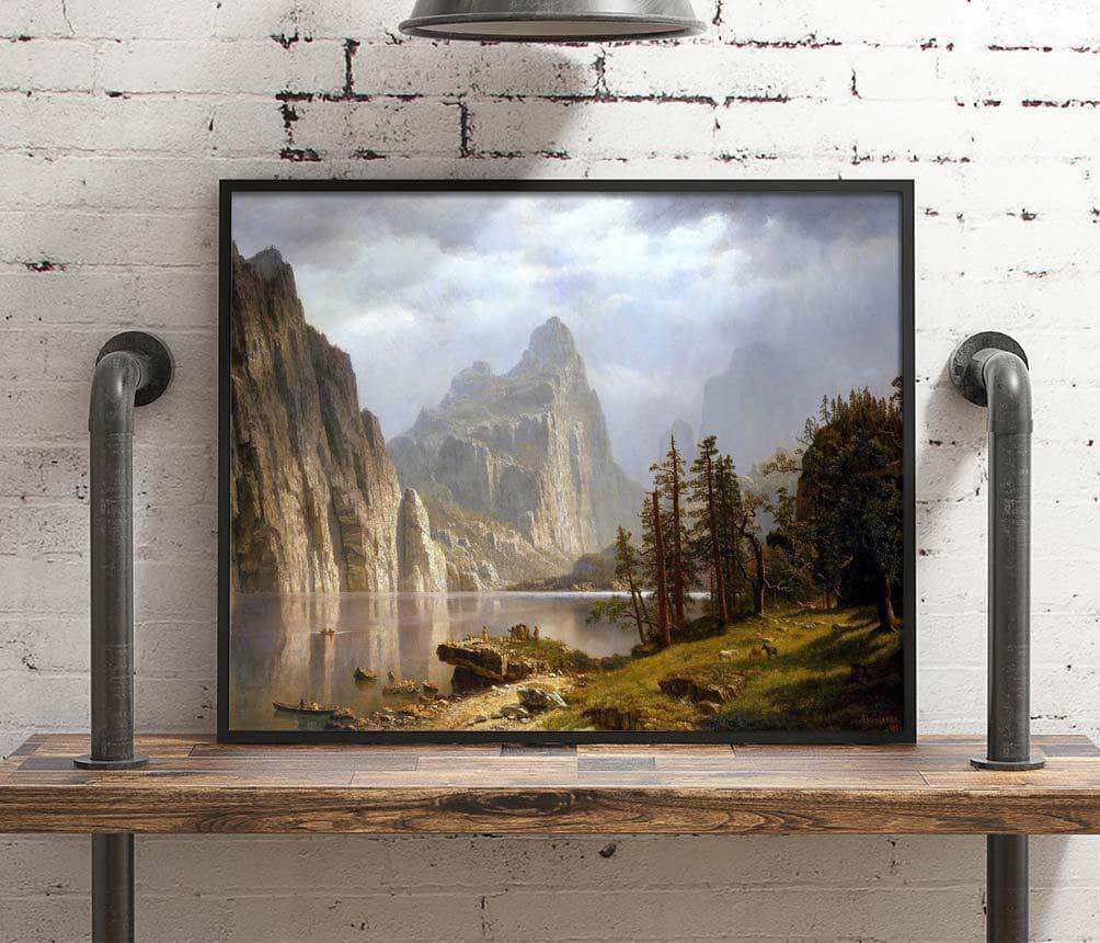 Merced River, Yosemite Valley Painting Albert Bierstadt Canvas Art Fine Art Print