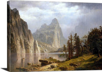 Merced River, Yosemite Valley Painting Albert Bierstadt Canvas Art Fine Art Print