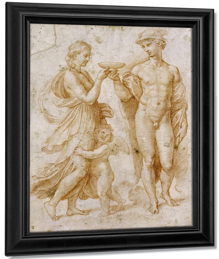 Mercury Offering The Cup Of Immortality To Psyche 2 By Raphael Fine Art Print