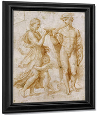 Mercury Offering The Cup Of Immortality To Psyche 2 By Raphael Fine Art Print