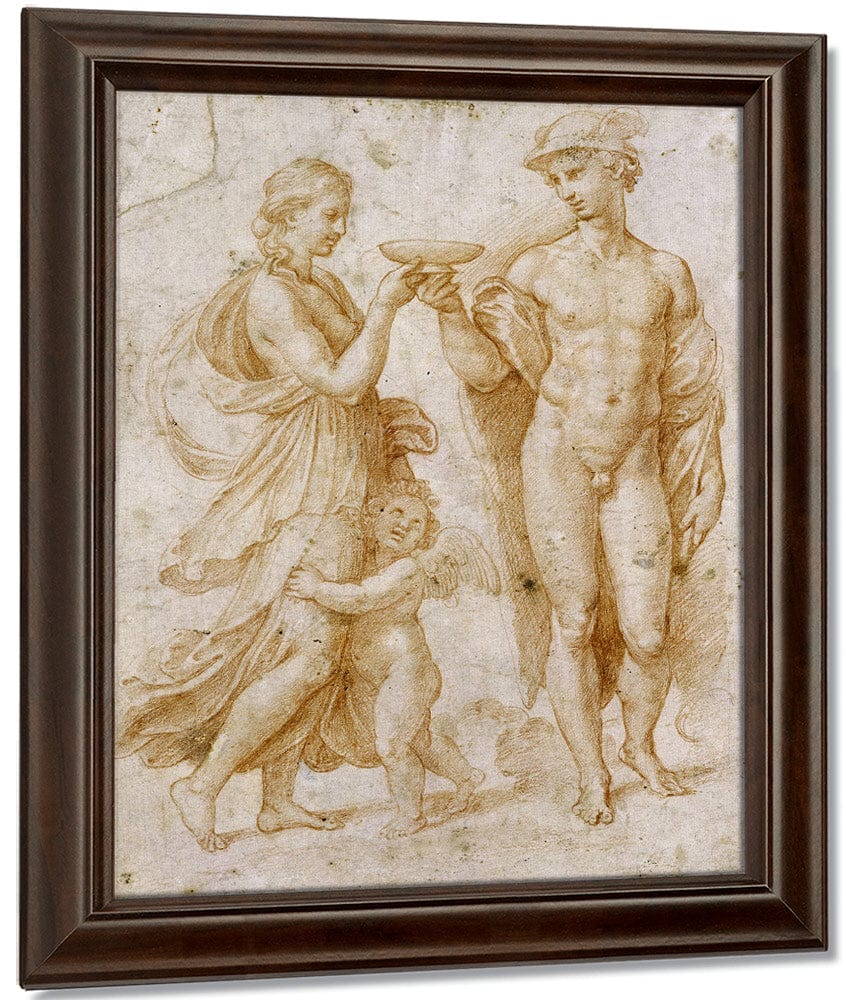 Mercury Offering The Cup Of Immortality To Psyche 2 By Raphael Fine Art Print
