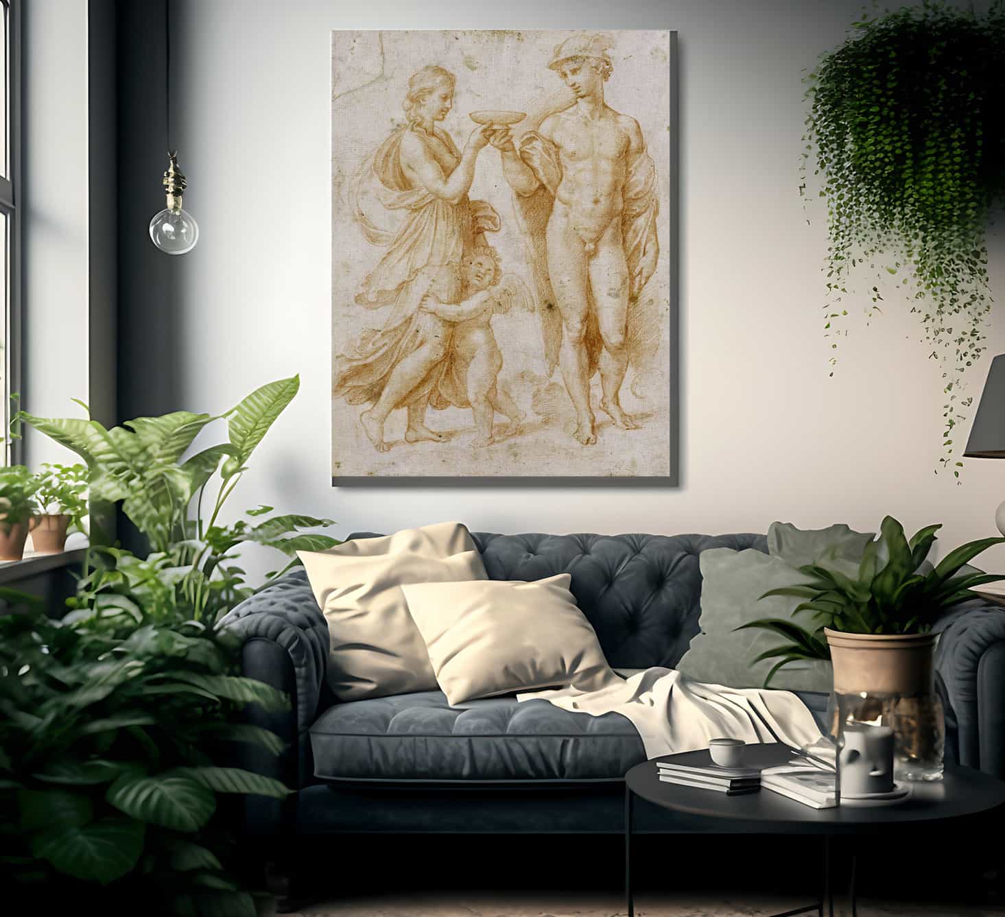 Mercury Offering The Cup Of Immortality To Psyche 2 By Raphael Fine Art Print