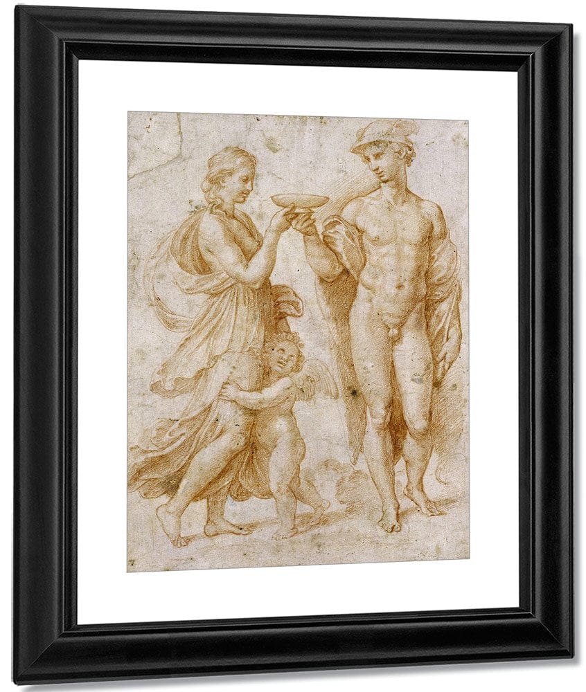 Mercury Offering The Cup Of Immortality To Psyche 2 By Raphael Fine Art Print
