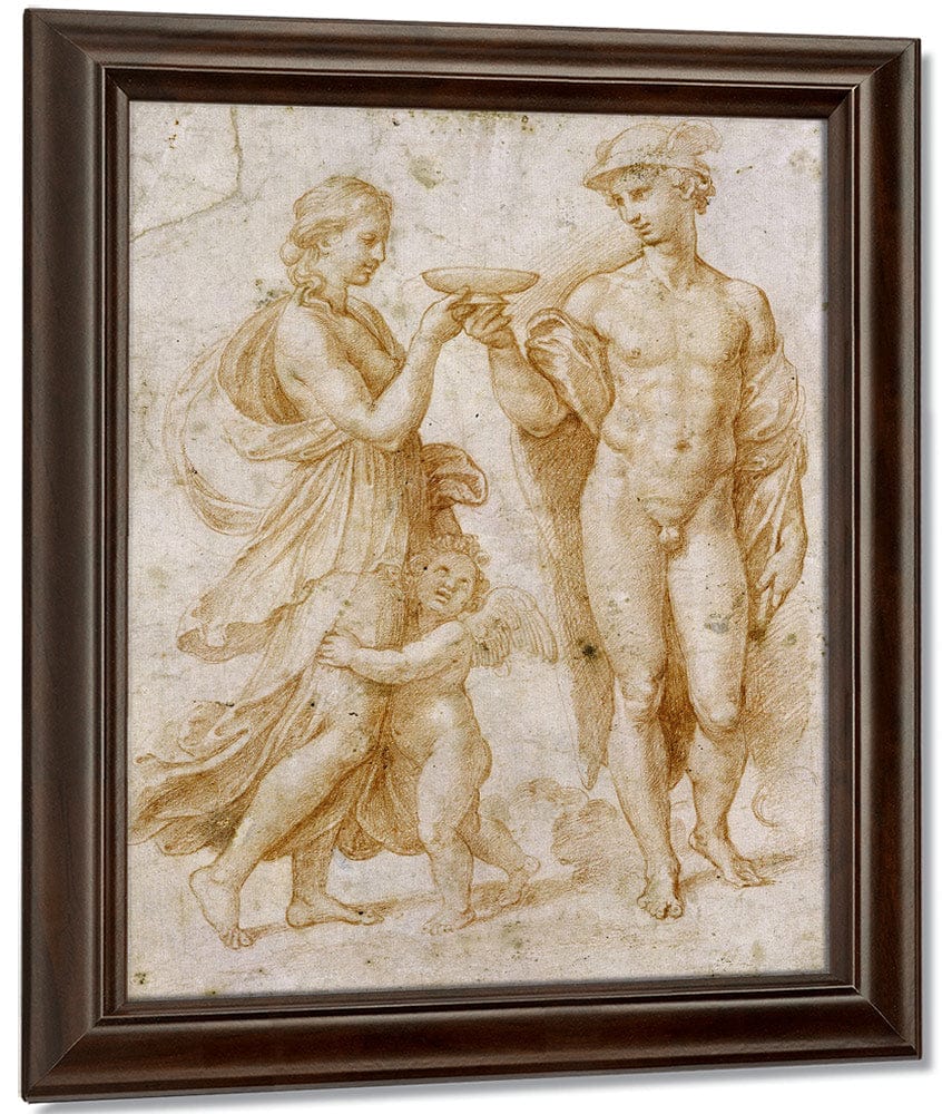 Mercury Offering The Cup Of Immortality To Psyche By Raphael Fine Art Print