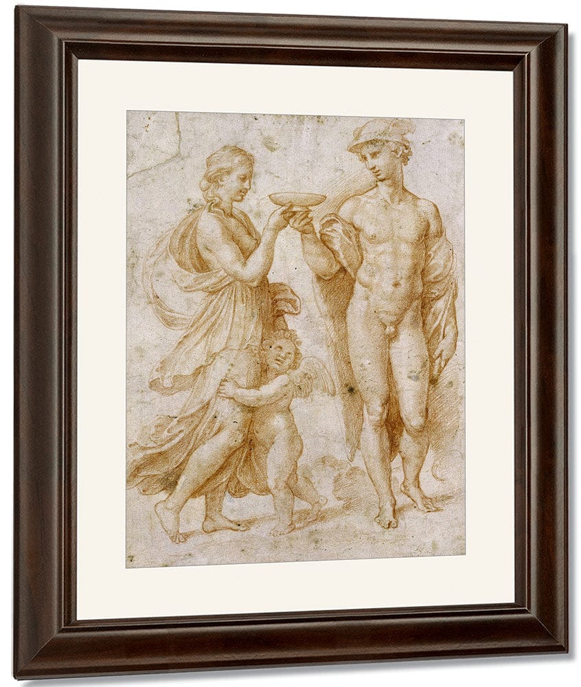 Mercury Offering The Cup Of Immortality To Psyche By Raphael Fine Art Print