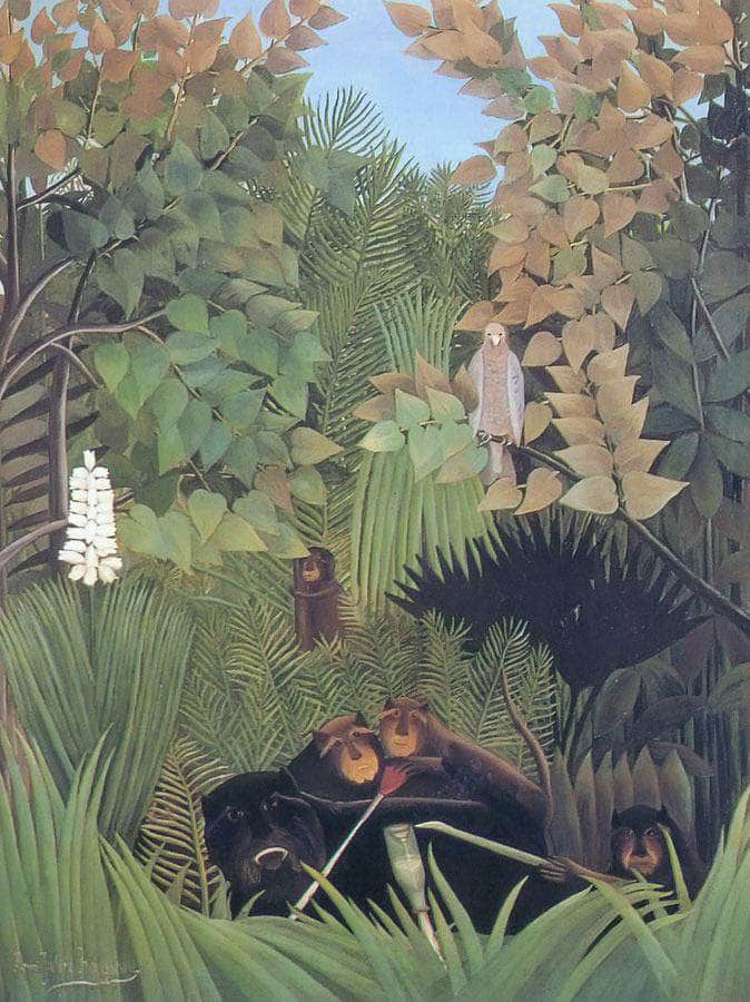 Merry Jesters About 1906 By Henri Rousseau Fine Art Print