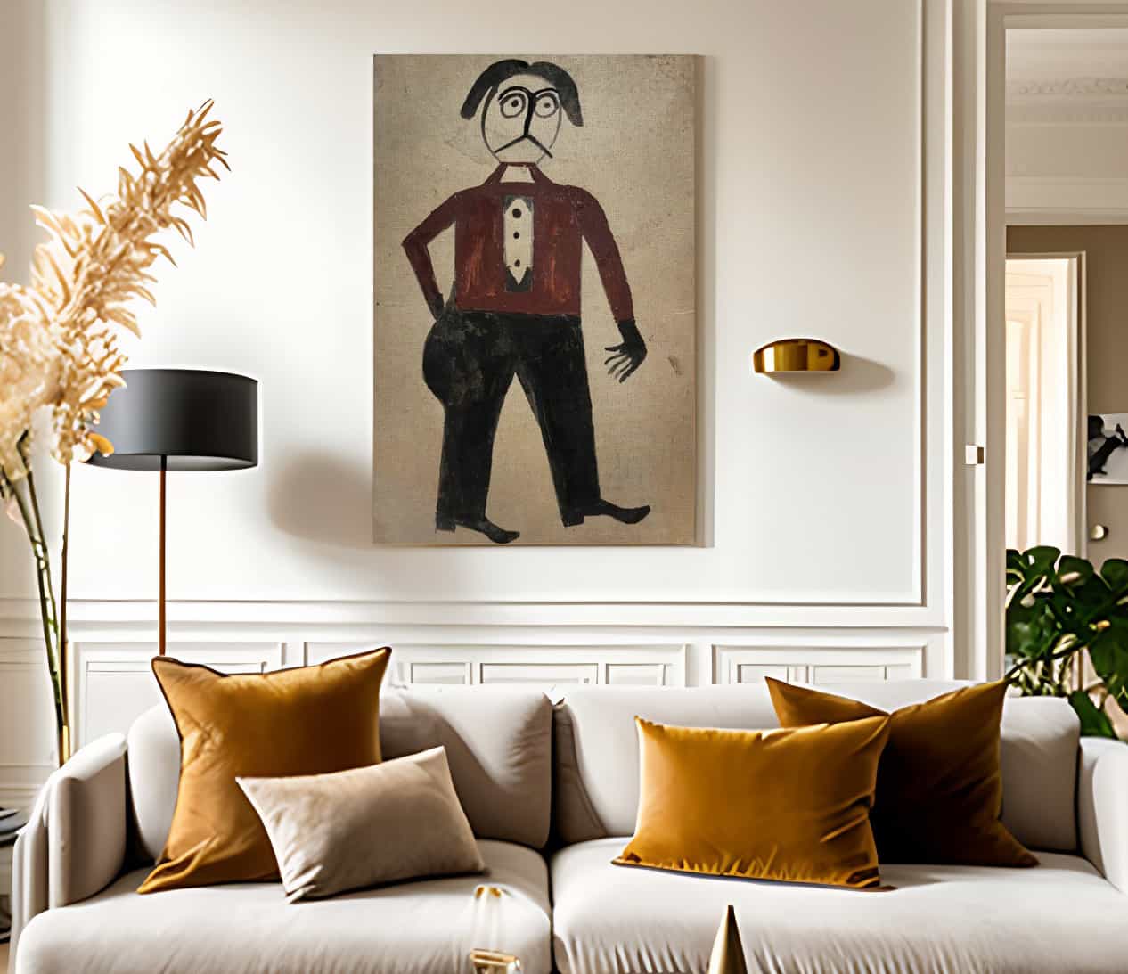 Mexican Man By Bill Traylor Fine Art Print