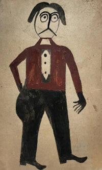 Mexican Man By Bill Traylor Fine Art Print