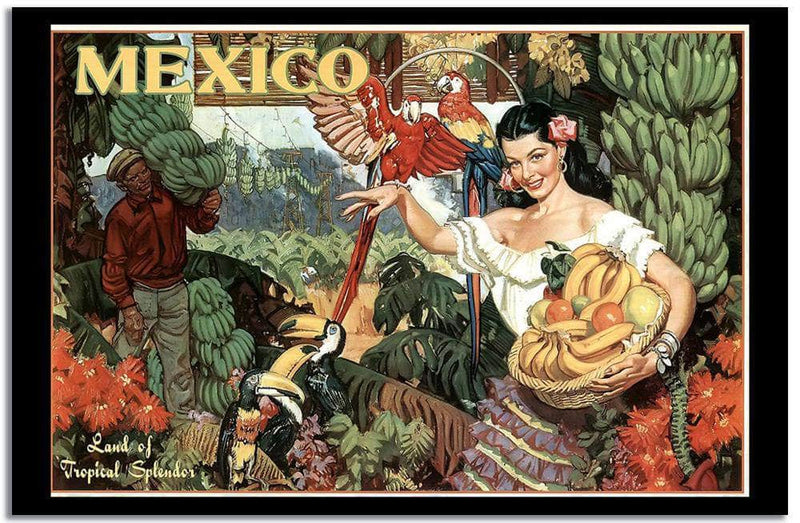 Mexico  Vintage Posterb Fine Art Print
