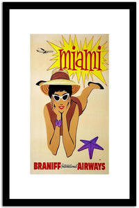 Miami  Vintage Posterc Fine Art Print