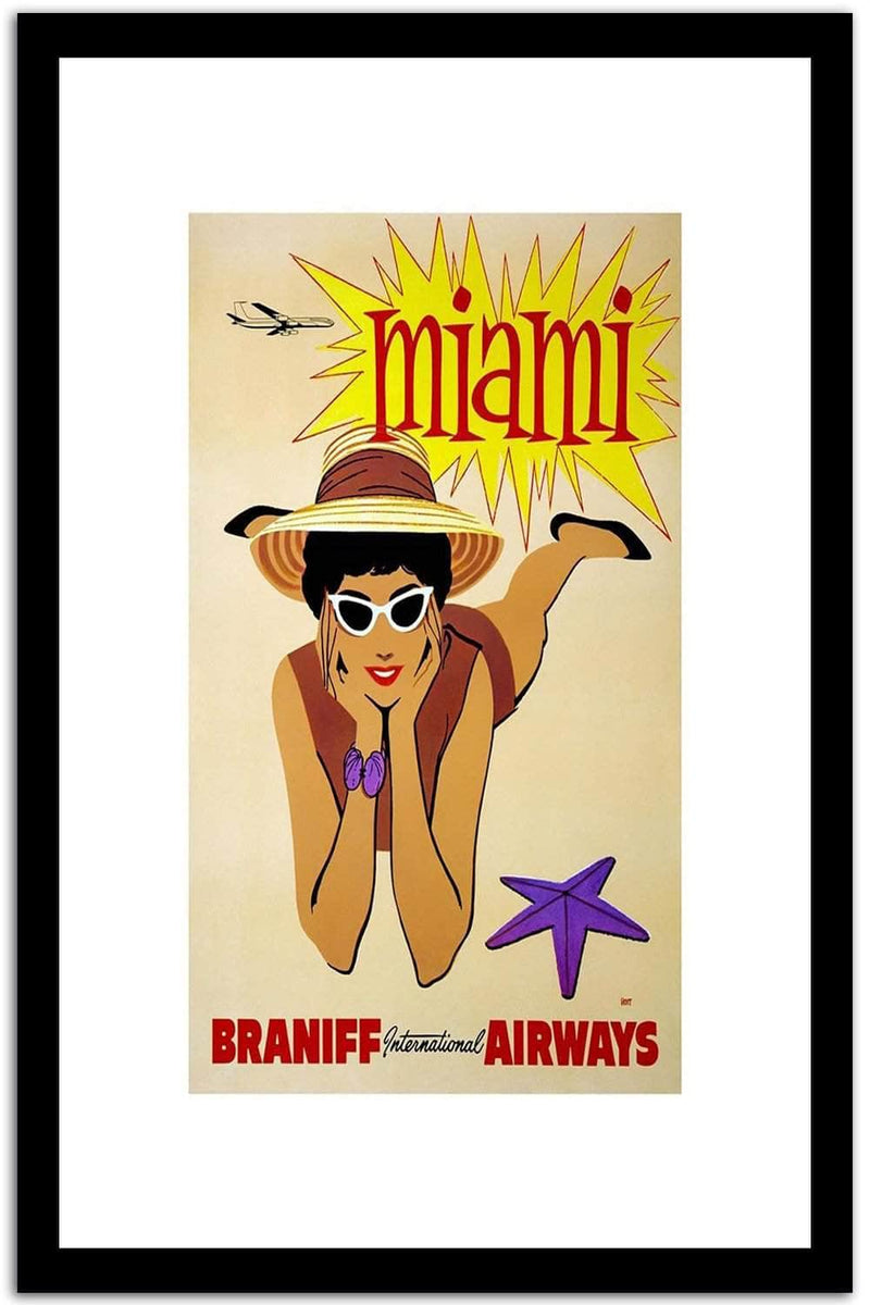 Miami  Vintage Posterc Fine Art Print