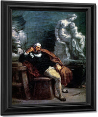Michelangelo (1475 1564) In His Studio By Ferdinand Victor Eugene Delacroix Fine Art Print