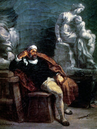 Michelangelo (1475 1564) In His Studio By Ferdinand Victor Eugene Delacroix Fine Art Print