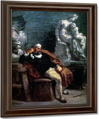 Michelangelo (1475 1564) In His Studio By Ferdinand Victor Eugene Delacroix Fine Art Print