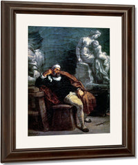 Michelangelo (1475 1564) In His Studio By Ferdinand Victor Eugene Delacroix Fine Art Print