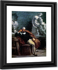 Michelangelo (1475 1564) In His Studio By Ferdinand Victor Eugene Delacroix Fine Art Print