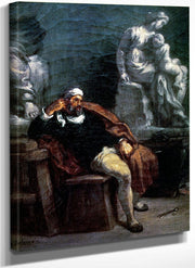 Michelangelo (1475 1564) In His Studio By Ferdinand Victor Eugene Delacroix Fine Art Print
