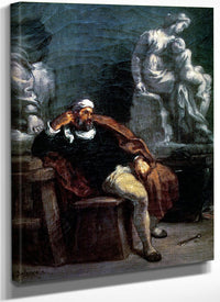 Michelangelo (1475 1564) In His Studio By Ferdinand Victor Eugene Delacroix Fine Art Print
