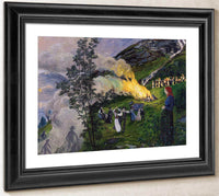 Midsummer Eve Bonfire 1 By Nicolai Astrup Fine Art Print