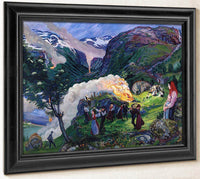 Midsummer Eve Bonfire 2 By Nicolai Astrup Fine Art Print