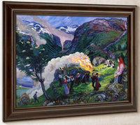 Midsummer Eve Bonfire 2 By Nicolai Astrup Fine Art Print