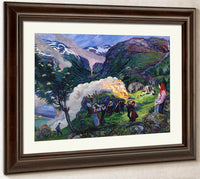 Midsummer Eve Bonfire 2 By Nicolai Astrup Fine Art Print