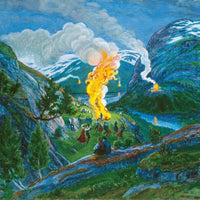 Midsummer Eve Bonfire 3 By Nicolai Astrup Fine Art Print