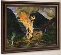 Midsummer Eve Bonfire 4 By Nicolai Astrup Fine Art Print