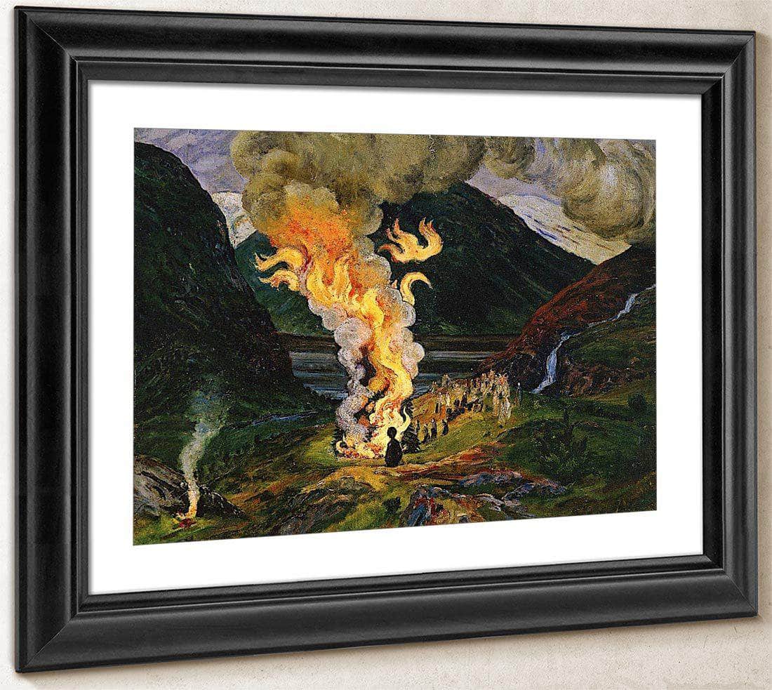 Midsummer Eve Bonfire 4 By Nicolai Astrup Fine Art Print