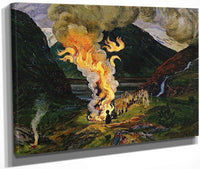 Midsummer Eve Bonfire 4 By Nicolai Astrup Fine Art Print