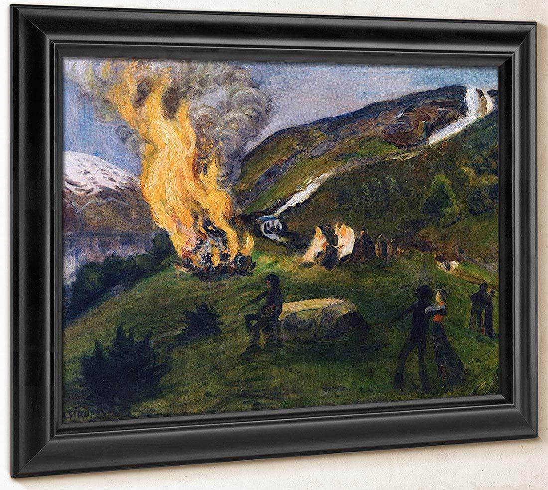 Midsummer Eve Bonfire 5 By Nicolai Astrup Fine Art Print