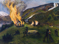 Midsummer Eve Bonfire 5 By Nicolai Astrup Fine Art Print