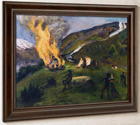Midsummer Eve Bonfire 5 By Nicolai Astrup Fine Art Print