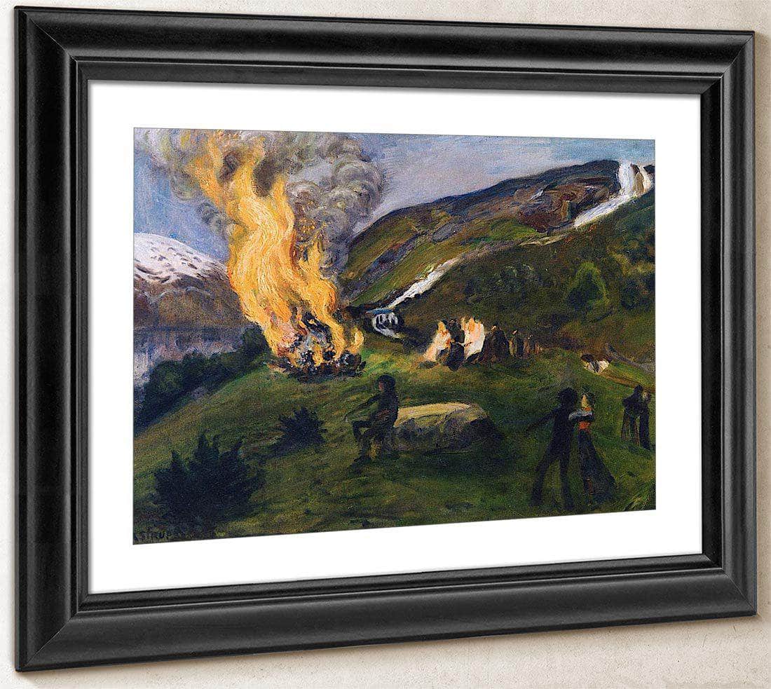 Midsummer Eve Bonfire 5 By Nicolai Astrup Fine Art Print