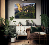 Midsummer Eve Bonfire 5 By Nicolai Astrup Fine Art Print