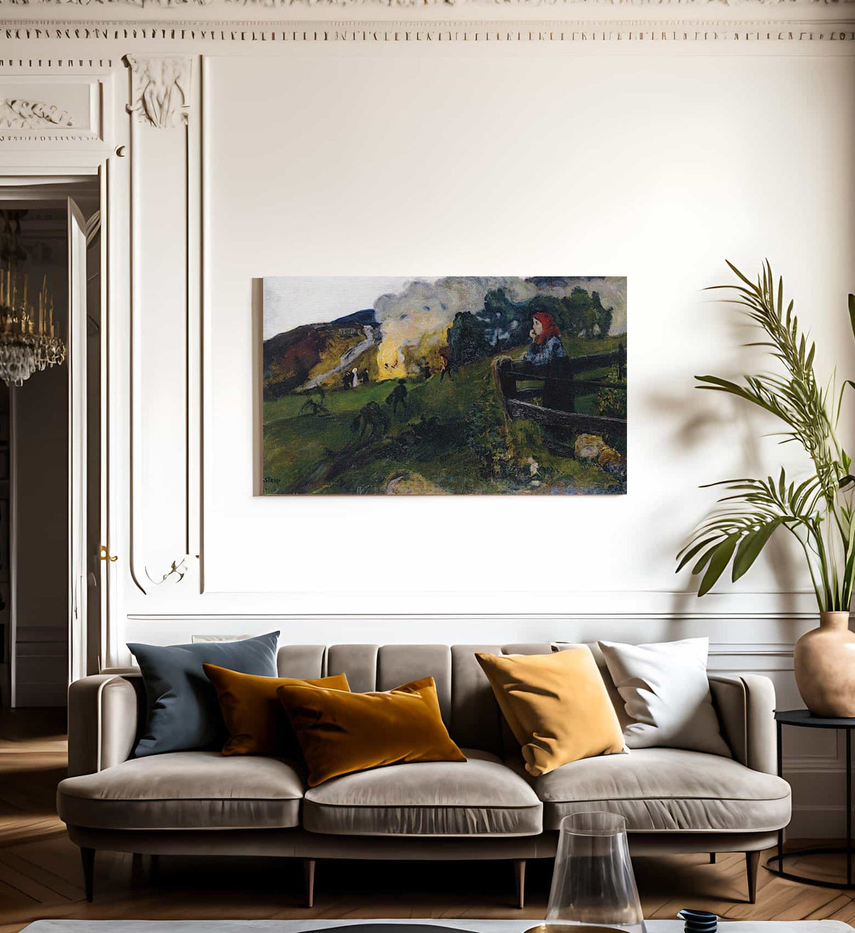 Midsummer Eve Bonfire By Nicolai Astrup Fine Art Print