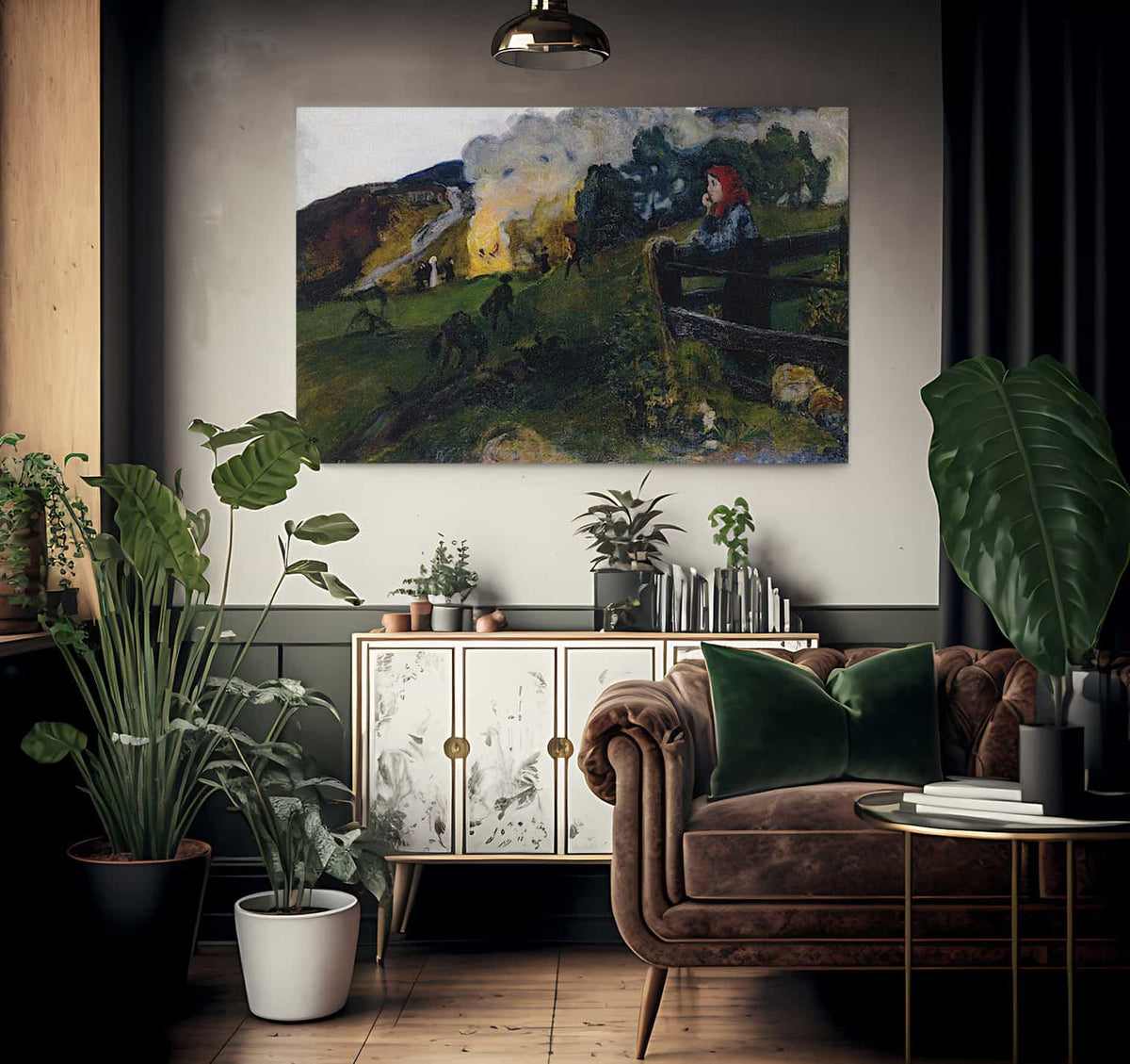 Midsummer Eve Bonfire By Nicolai Astrup Fine Art Print