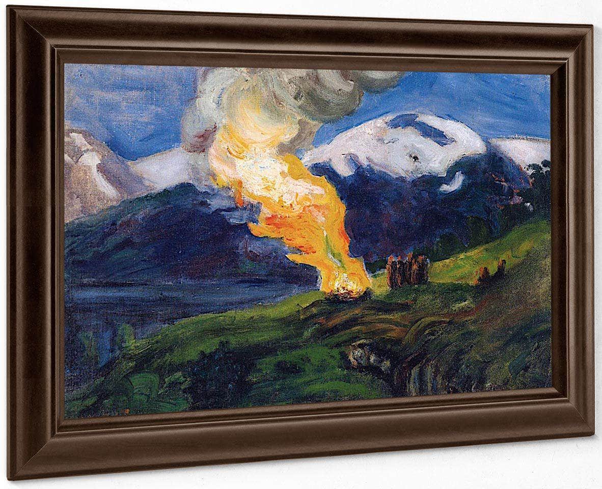 Midsummer Eve Bonfire (Sketch) By Nicolai Astrup Fine Art Print