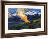 Midsummer Eve Bonfire (Sketch) By Nicolai Astrup Fine Art Print
